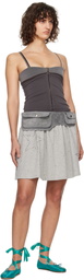 OPEN YY Gray Contrast Trim Tank Top