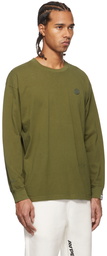 AAPE by A Bathing Ape Khaki Logo Long Sleeve T-Shirt