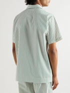 TEKLA - Striped Organic Cotton-Poplin Pyjama Shirt - Green