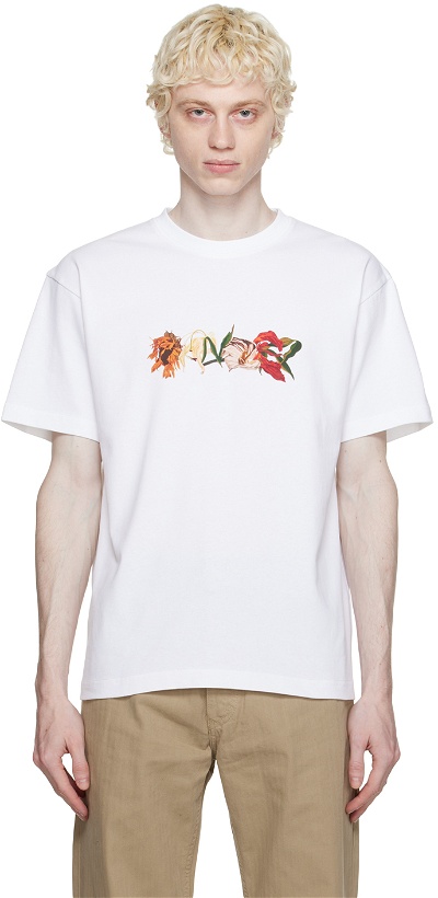 Photo: DANCER White Dying Flowers T-Shirt