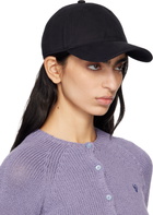 Acne Studios Black Embroidered-Logo Cap
