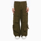 DARKPARK Military Green Cotton Baggy Cargo Trousers