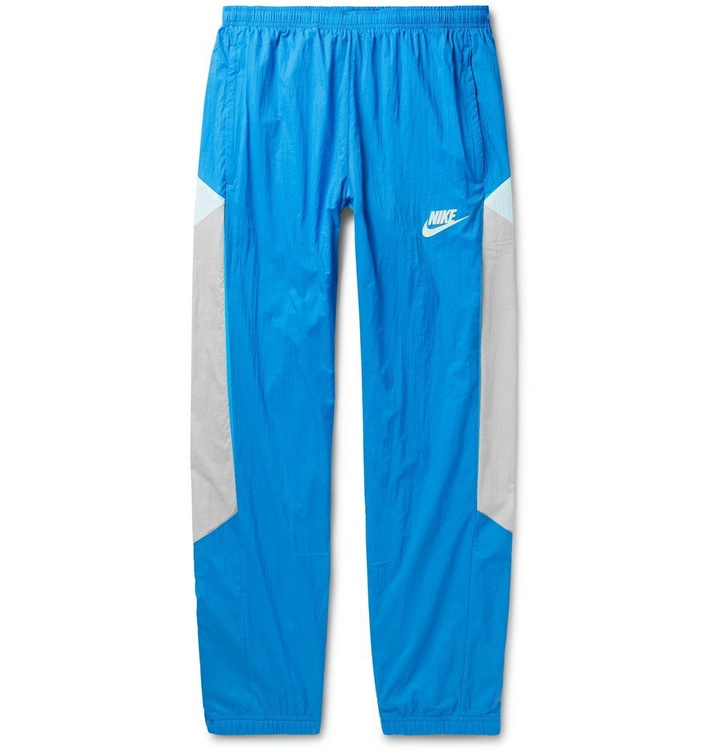 Photo: Nike - Sportswear Re-Issue Tapered Colour-Block Nylon-Ripstop Track Pants - Blue