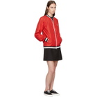 Maison Kitsune Red Tricolor Fox Patch Bomber Jacket