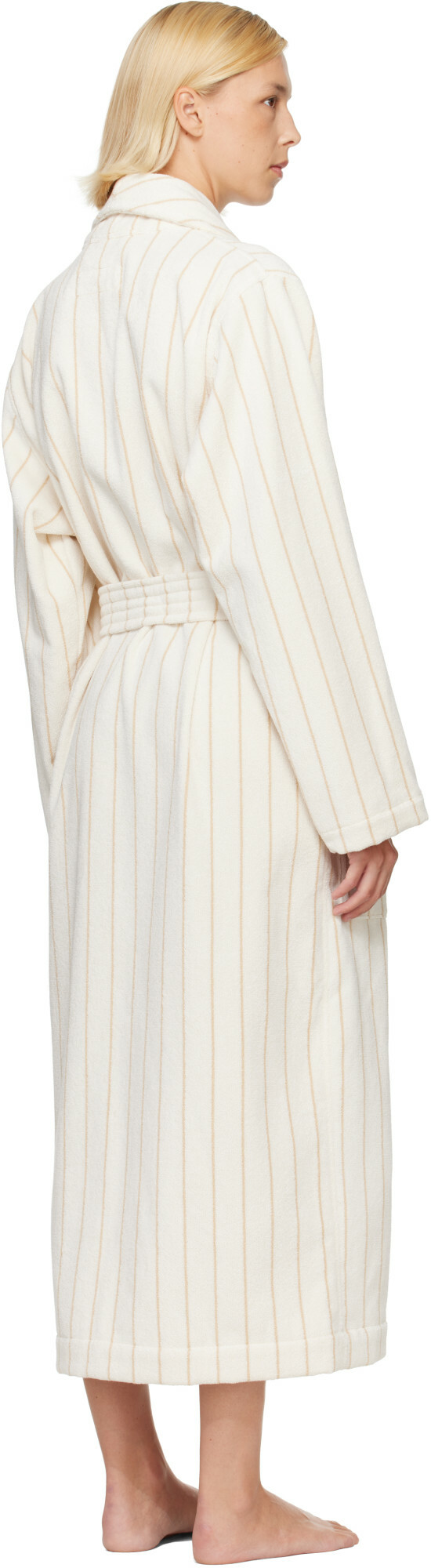 Tekla Off-White & Beige Terry Classic Bathrobe