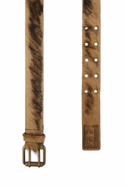 Diesel 4cm belt in long-hair leather - Belts - Unisex - Brown