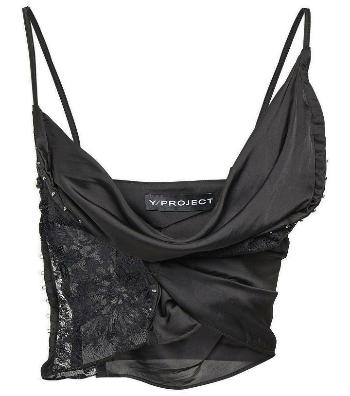Photo: Y/Project Lace-trimmed cropped camisole