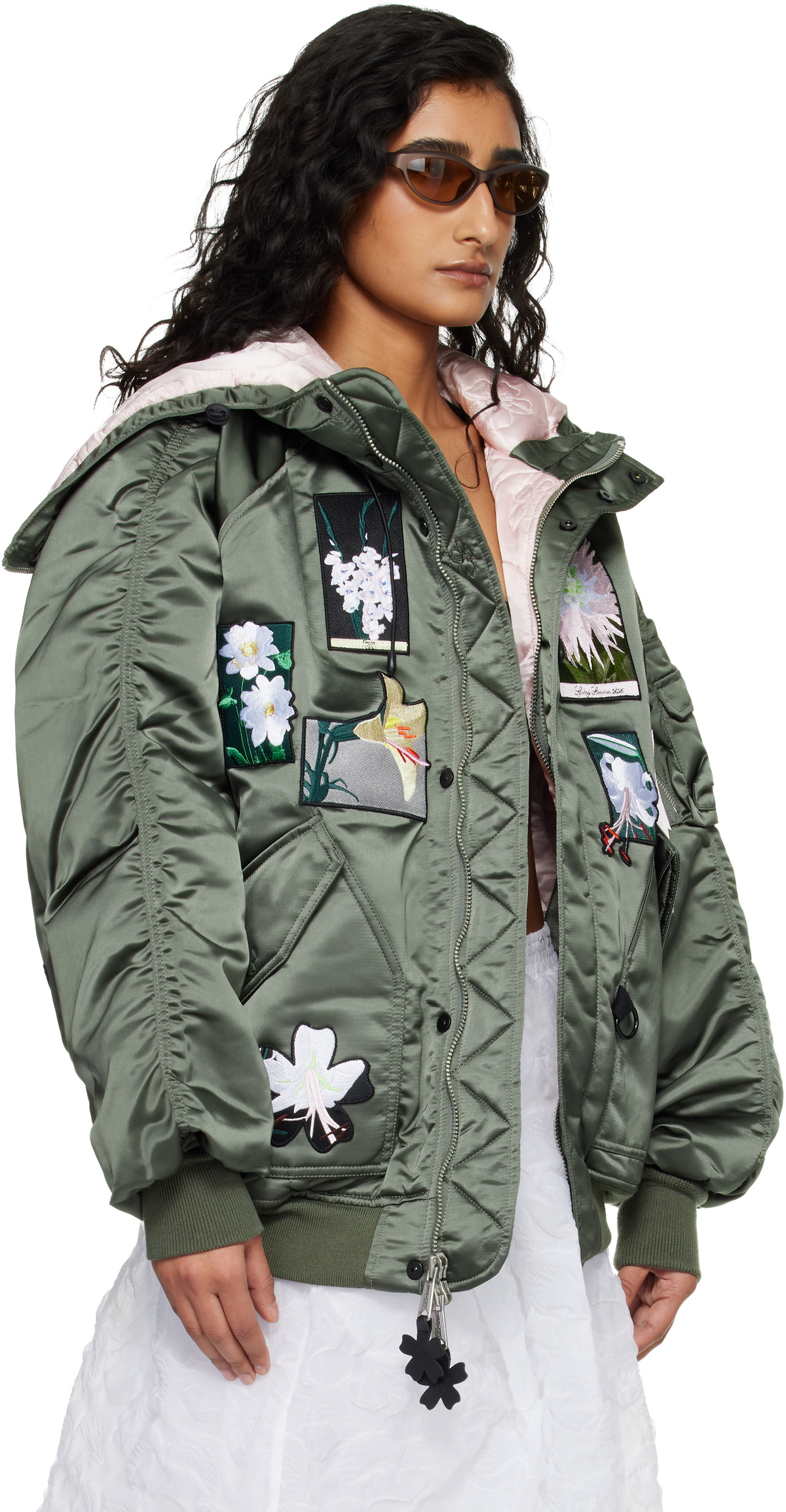 Cecilie Bahnsen Alpha Industries x Cecilie Bahnsen Green N-2B Bomber Jacket