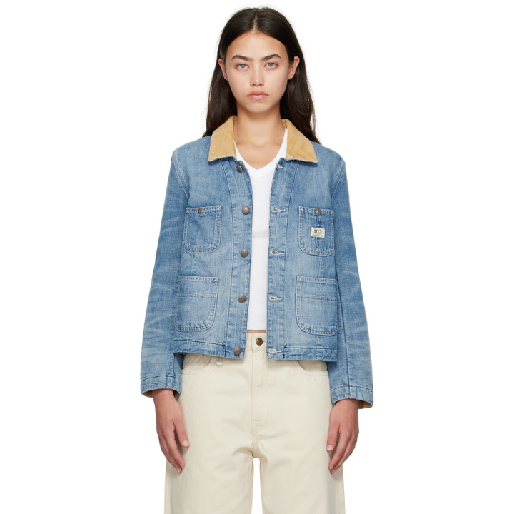 Photo: R13 Blue Cropped Denim Chore Jacket