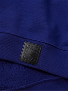 LOEWE - Puzzle Logo-Appliquéd Panelled Cotton-Jersey Hoodie - Blue