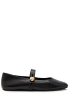 Tory Burch Romy Leather Mary Jane Flats Black