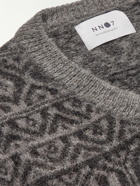 NN07 - Hugo Alpaca-Blend Jacquard Sweater Vest - Gray