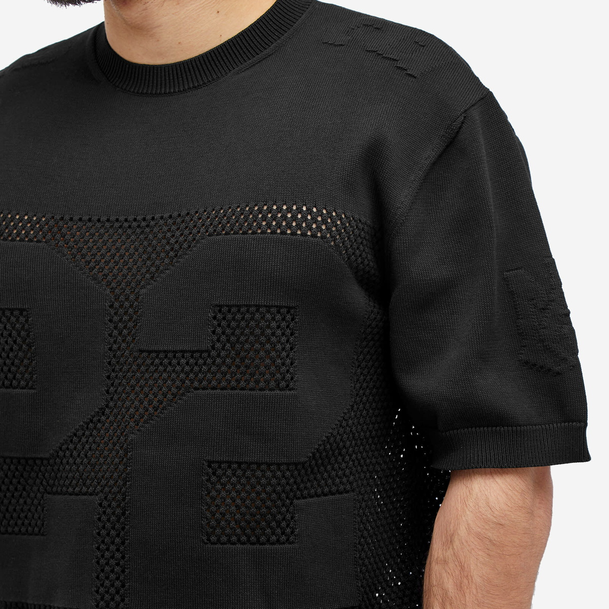 24PF new/AMIRI MAニットTシャツ T-Shirt Black AMIRI Men's 22 Knitted T-Shirt in Black Amiri