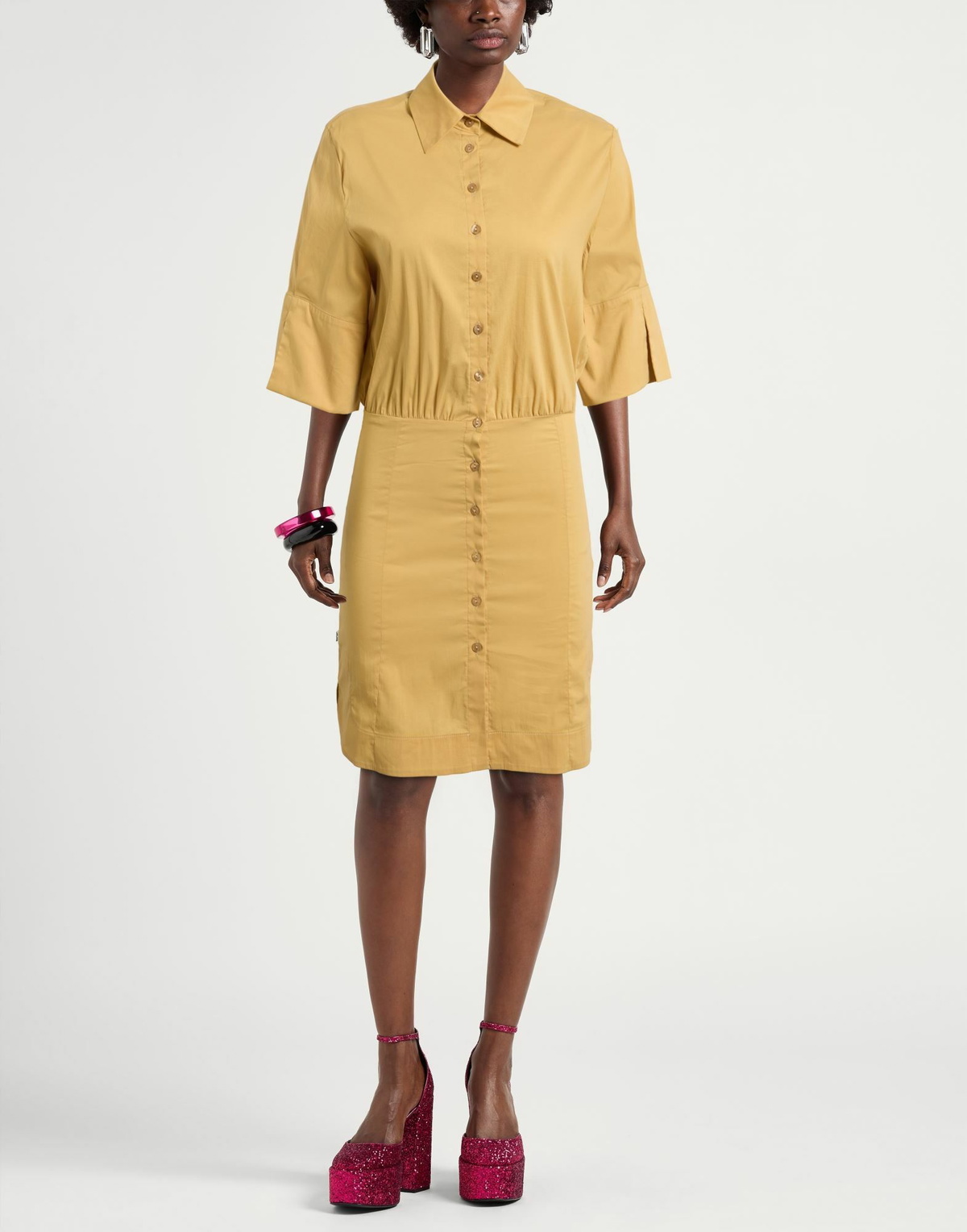 Jijil Womens Mini dress Mustard