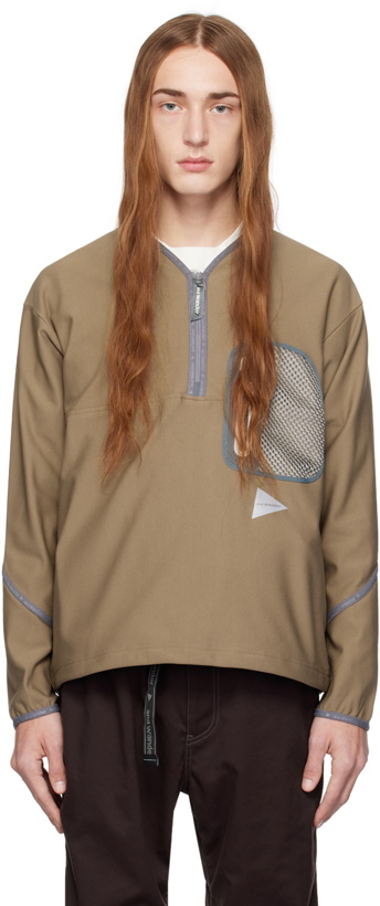 Photo: and wander Beige Half-Zip Sweater