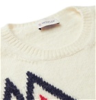 Moncler - Slim-Fit Intarsia-Knit Sweater - Neutrals