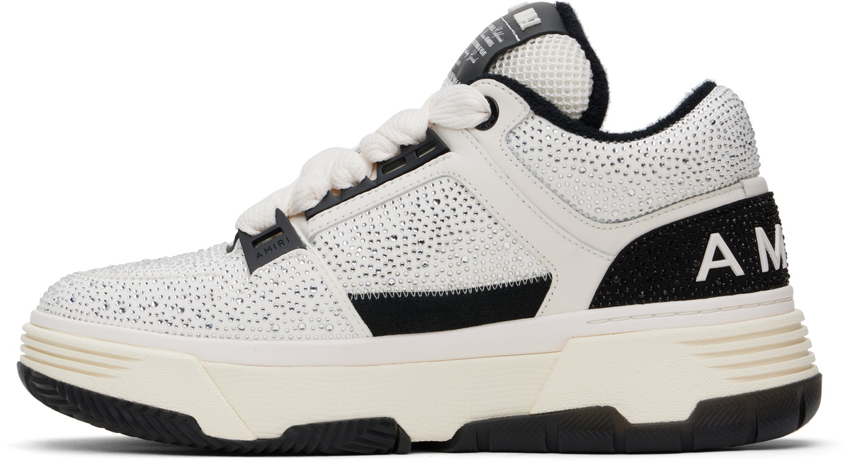 AMIRI White & Black Crystal MA-1 Sneakers Amiri