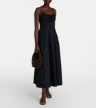 Staud Margi cotton poplin midi dress