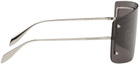 Alexander McQueen Silver Spike Studs Mask Sunglasses
