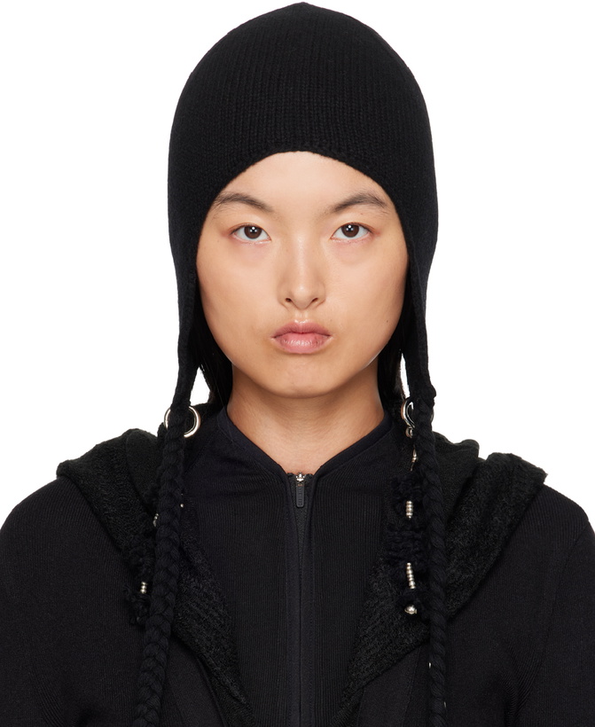 Photo: HYEIN SEO Black Tassel Charm Beanie