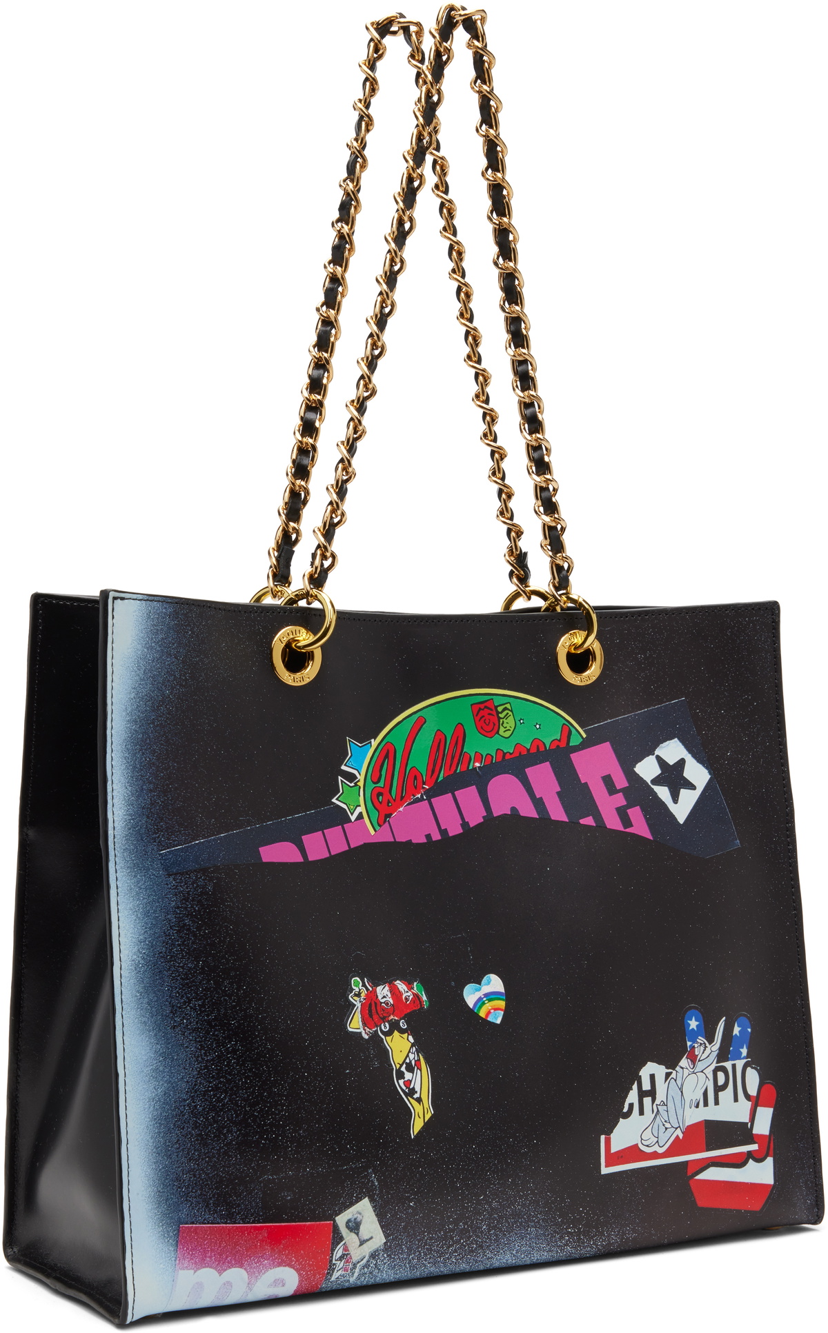 VAQUERA Black Trompe L'oeil Tote