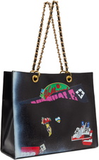 VAQUERA Black Trompe L'oeil Tote