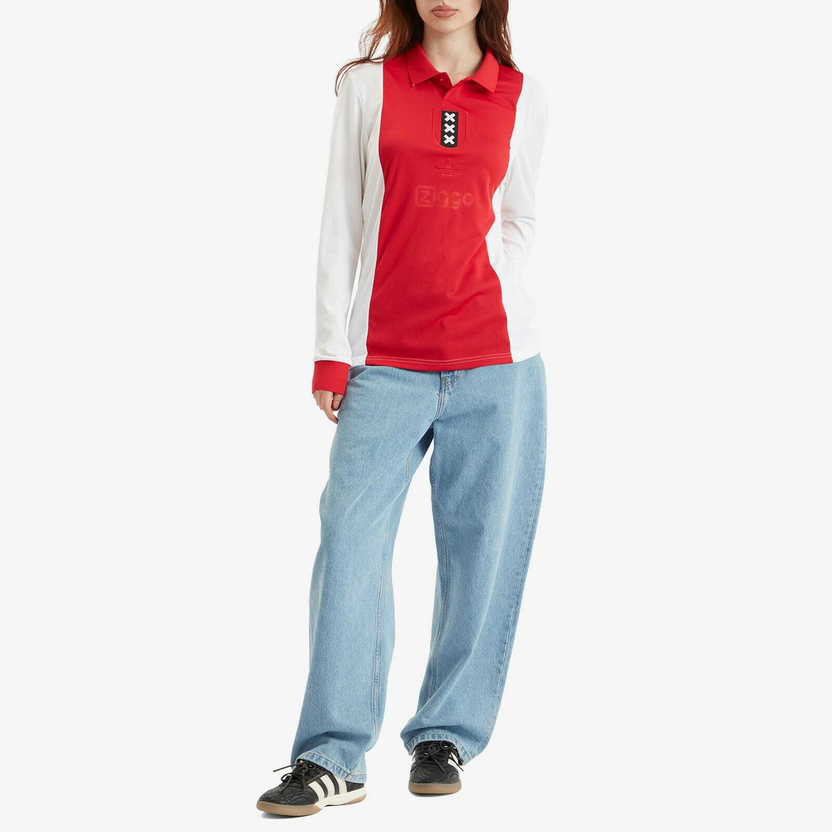 Adidas Ajax 125 Long Sleeve Jersey in Burgundy