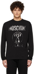 Moschino Black Double Question Mark Long Sleeve T-Shirt