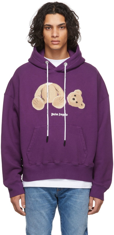 Photo: Palm Angels Purple Bear Hoodie