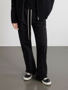 Rick Owens - Vintage Suede-Trimmed Leather and Rubber Sneakers - Black