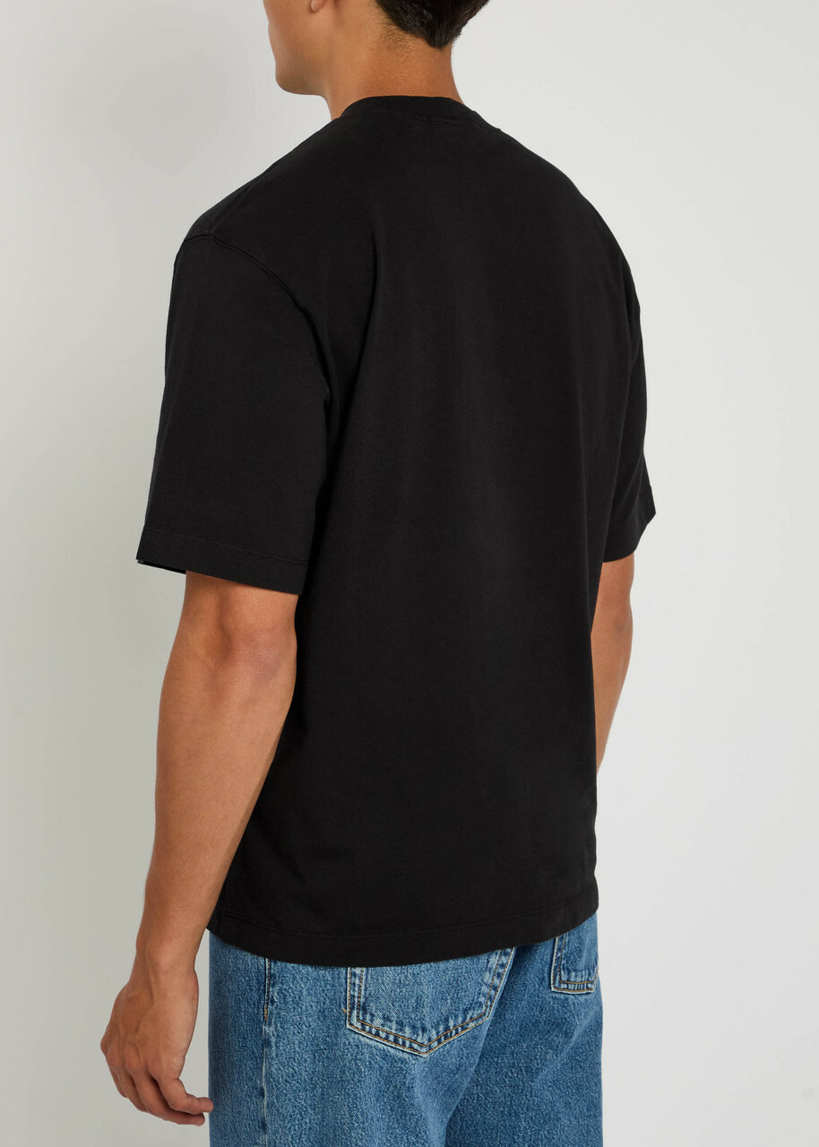 Stone Island Logo Cotton T-shirt Black Stone Island