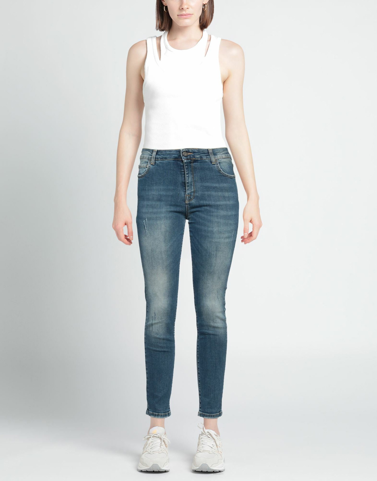 Manila Grace Womens Jeans in Blue