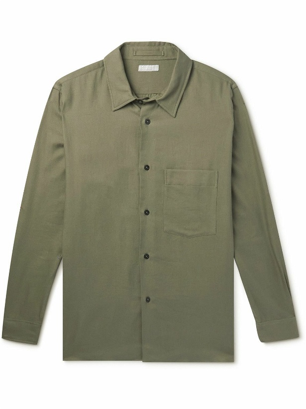 Photo: Margaret Howell - Cotton and Cashmere-Blend Twill Shirt - Green
