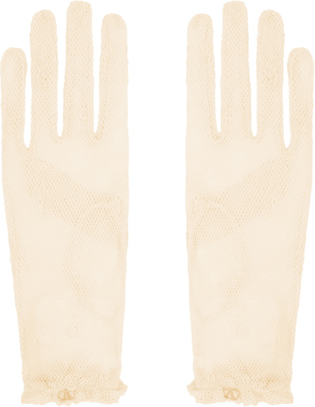 Photo: Valentino Garavani Beige VLogo Signature Gloves
