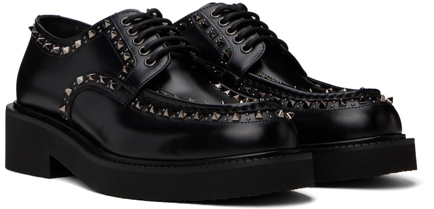 Valentino Garavani Black Gentleglam Calfskin Derbys