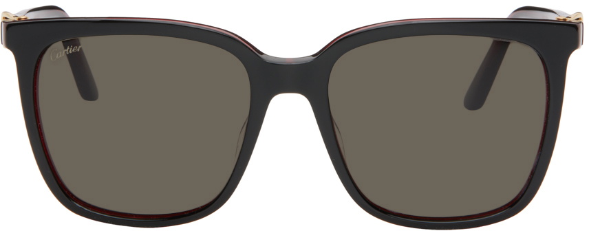 Cartier Black Red Square Sunglasses Cartier