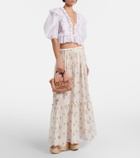 Chloé Striped canvas espadrille wedge sandals