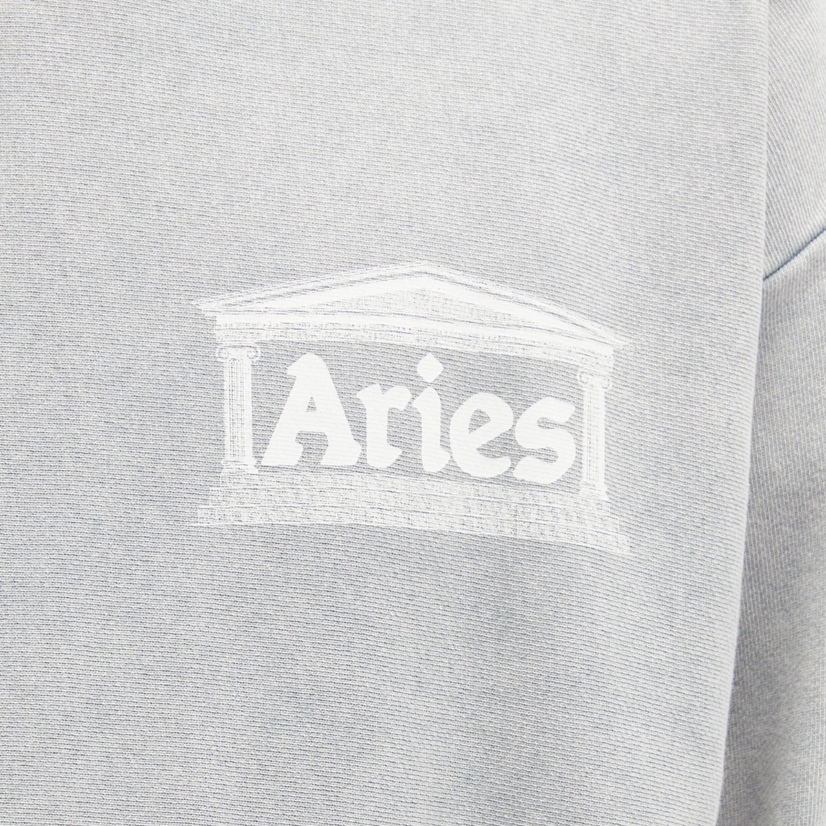 Aries Men's Aged Temple Crew Sweatshirt in Grey