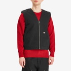 Dickies Men's Duck Canvas Vest in Stone Washed Black