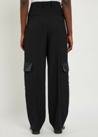 Wales Bonner Reverb Pleated Wool Gabardine Trousers Black