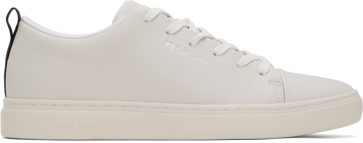 PS by Paul Smith Off-White Leather Lee Sneakers