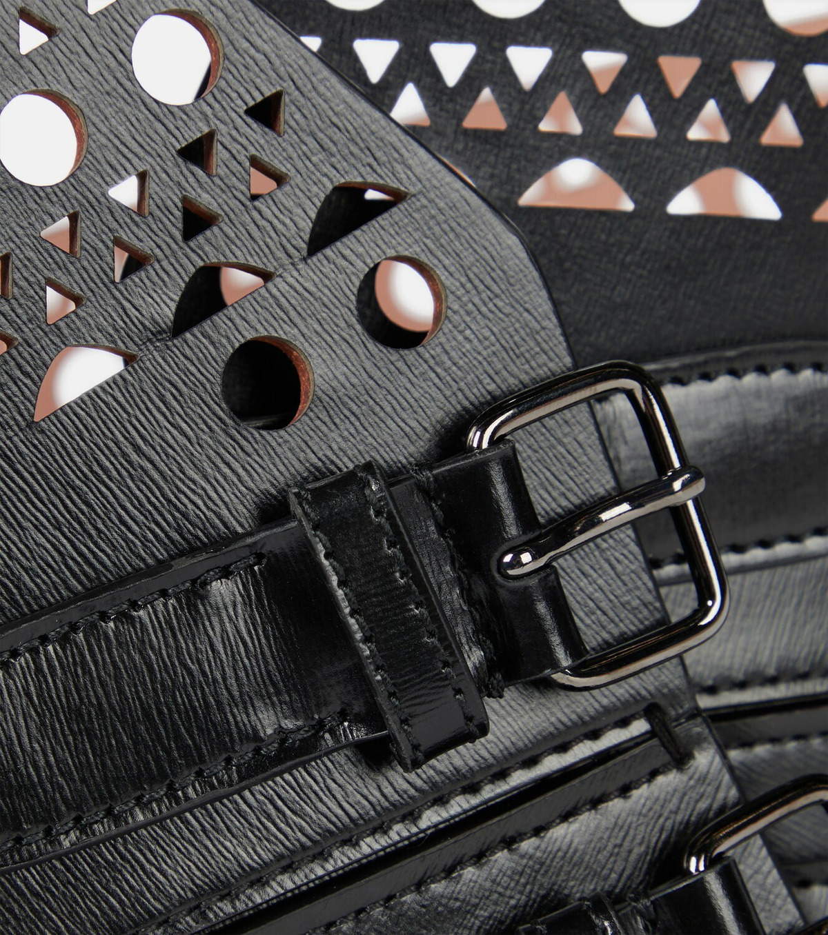 Alaïa Laser-cut leather belt ALAÏA