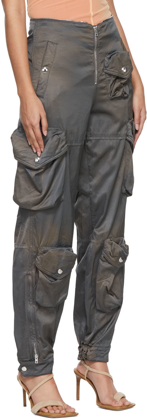 Acne Studios Grey Viscose Cargo Pants Acne Studios