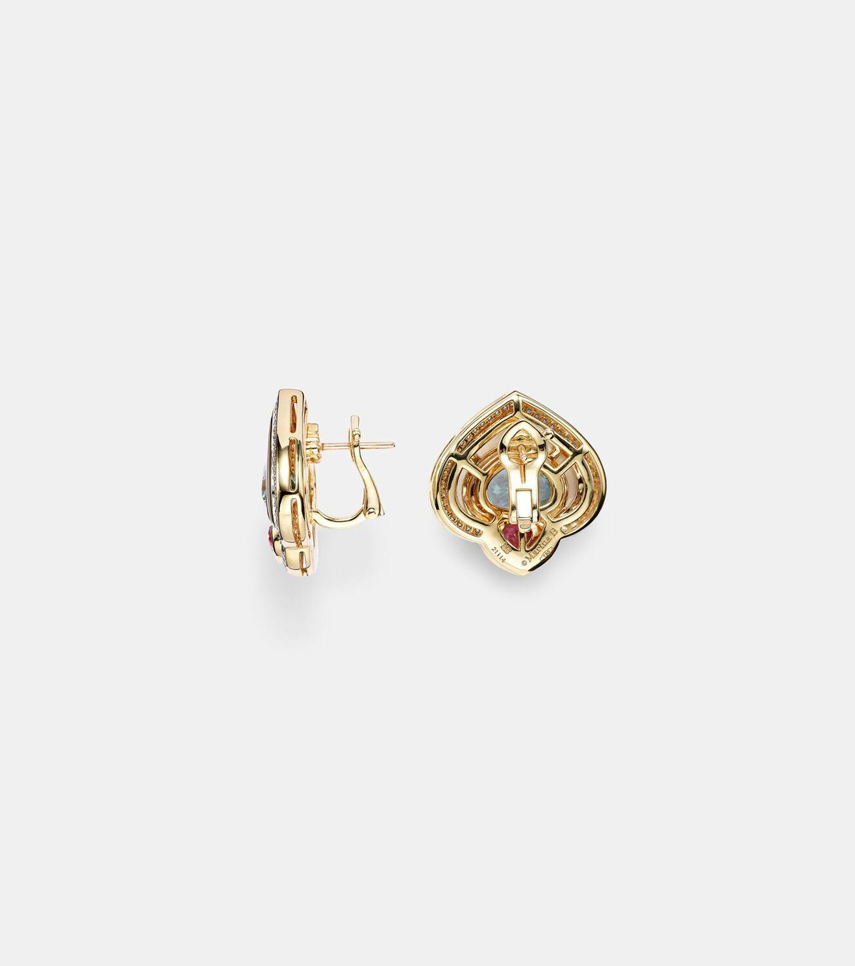 Marina B Popillia 18kt gold earrings with gemstones