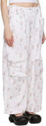 TheOpen Product White Flower Lounge Pants