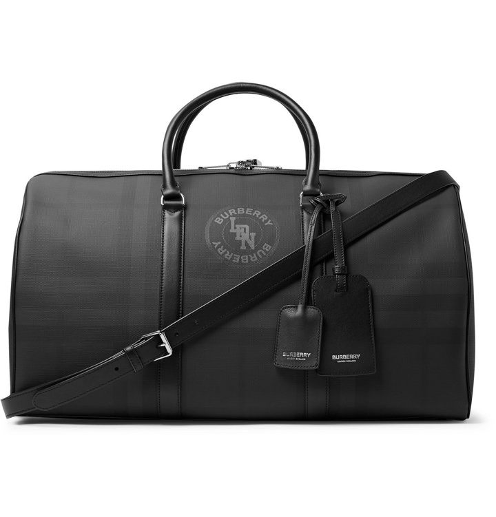 Photo: Burberry - Checked Canvas Holdall - Black