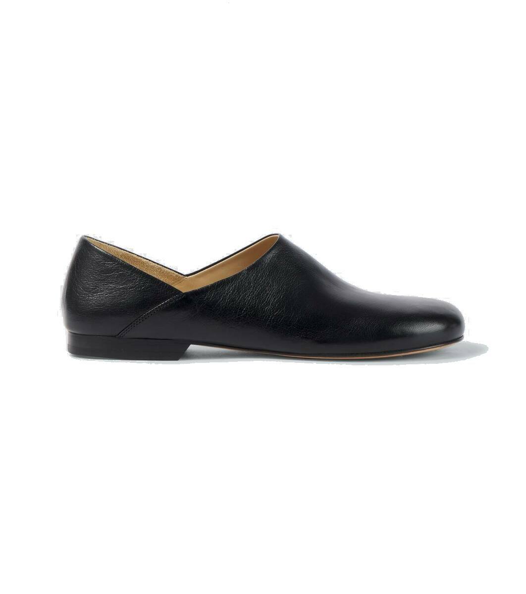LEMAIRE piped crepe slippers blackルメール Lemaire Piped Crepe Slippers | Black | Canoe Club