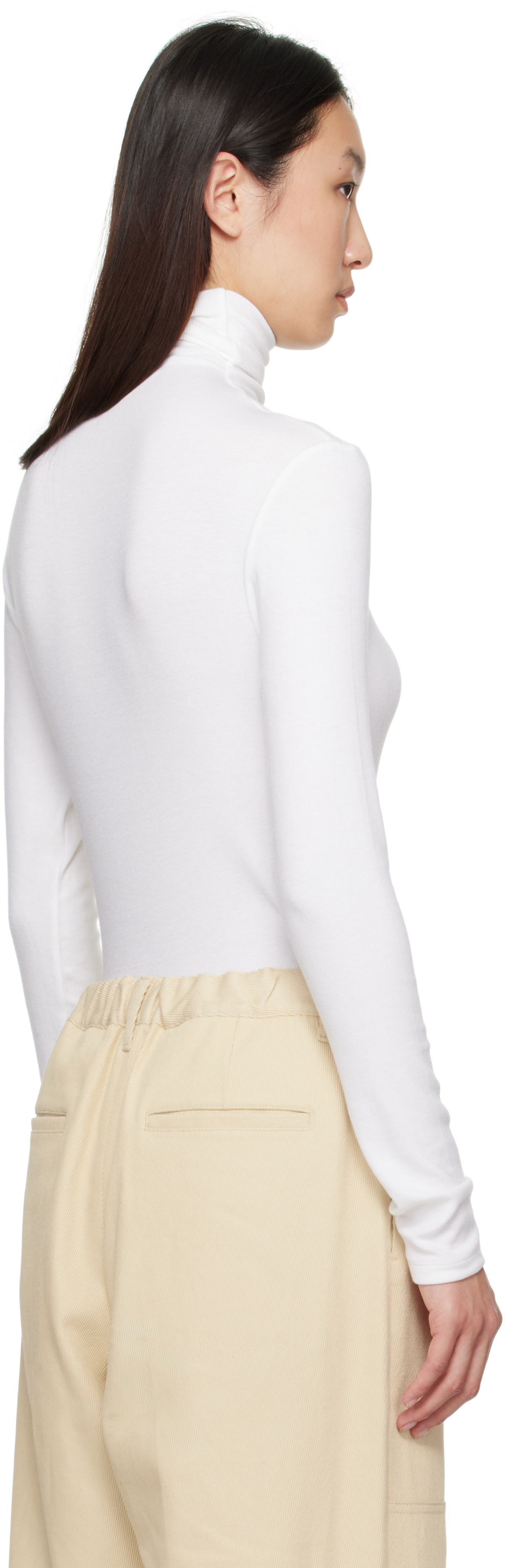 LE17SEPTEMBRE White Asymmetrical Turtleneck