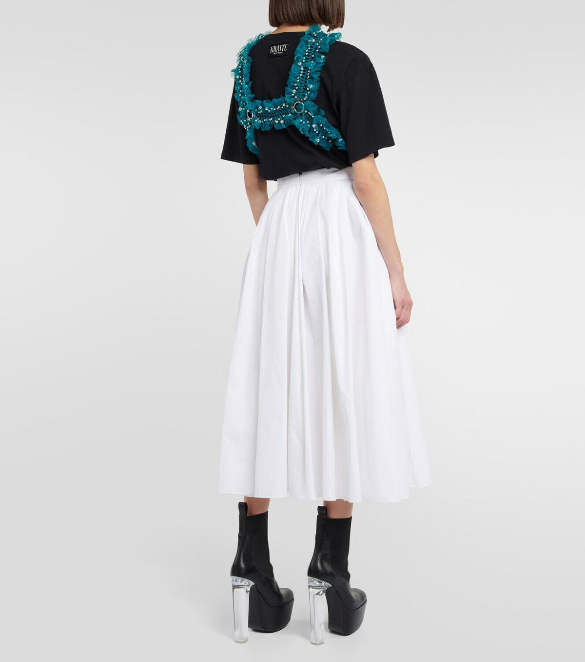 Noir Kei Ninomiya - Embellished harness-detail top