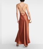 Polo Ralph Lauren Asymmetric satin maxi dress